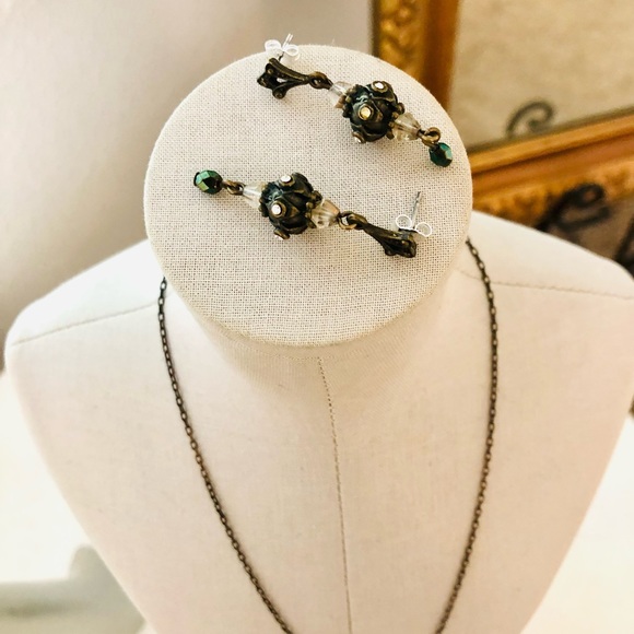 Vintage ORLY BARUCH Pearl Necklace & Rhinestone Earrings - Picture 6 of 17